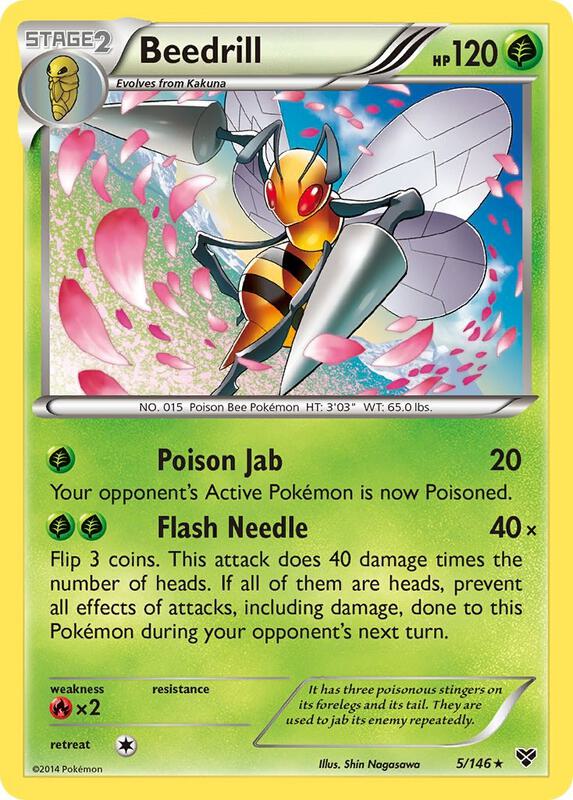 Beedrill Pokemon card from XY Base Set