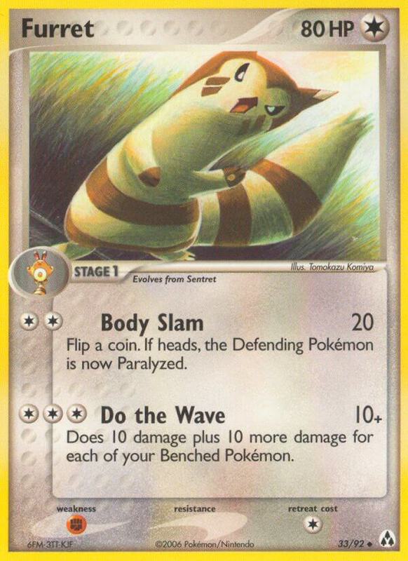 Furret Pokemon card from Legend Maker