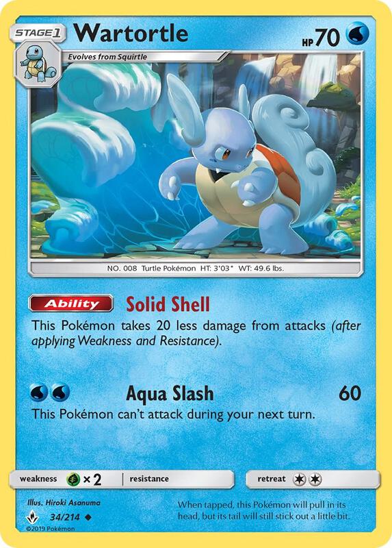Wartortle Pokemon card from SM - Unbroken Bonds