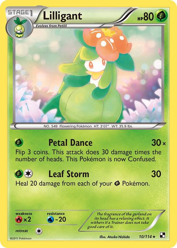Lilligant Pokemon card from Black and White