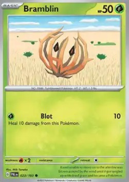 Bramblin Pokemon card from Paldea Evolved
