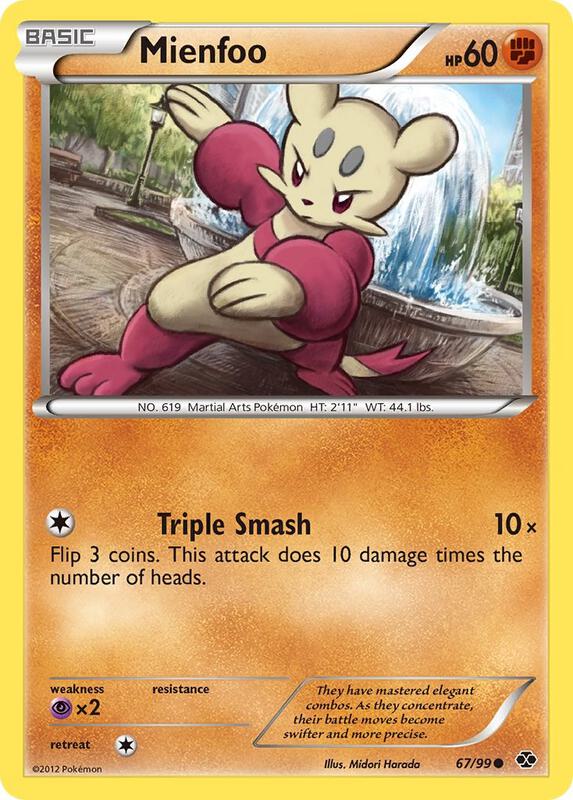 Mienfoo Pokemon card from Next Destinies
