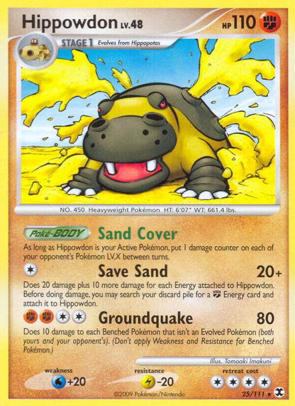 Hippowdon Pokemon card from Rising Rivals
