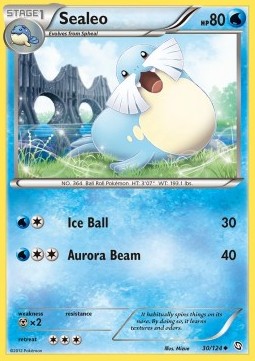 Sealeo Pokemon card from Dragons Exalted