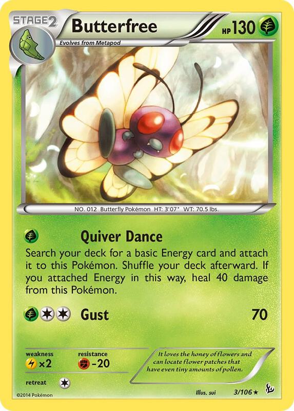 Butterfree Pokemon card from XY - Flashfire