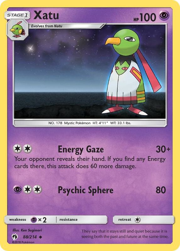 Xatu Pokemon card from SM - Lost Thunder