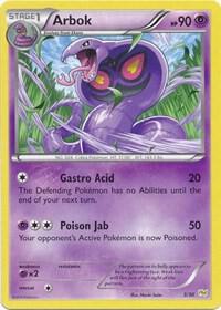 Arbok Pokemon card from XY Trainer Kit: Sylveon & Noivern