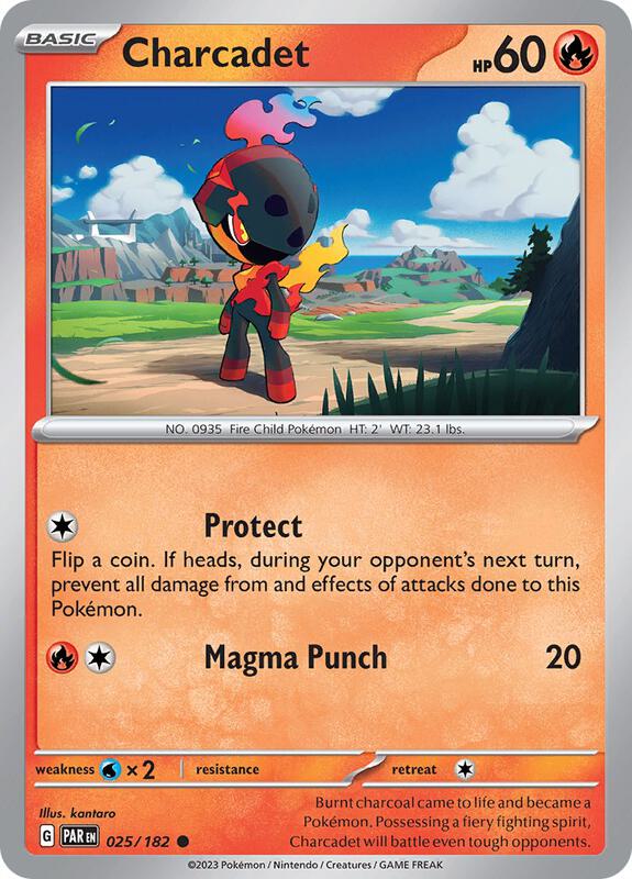 Charcadet Pokemon card from SV04: Paradox Rift