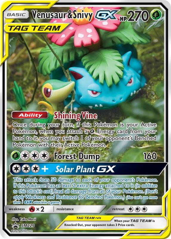 Venusaur & Snivy GX - SM229 Pokemon card from SM Promos