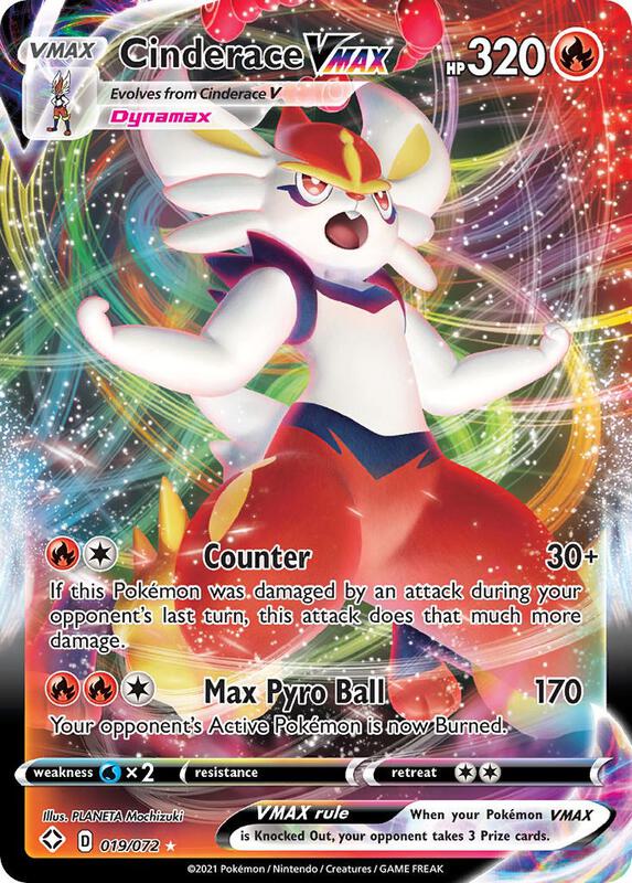 Cinderace VMAX Pokemon card from Shining Fates