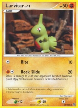 Larvitar Lv.19 Pokemon card from Stormfront