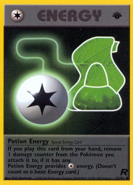 Potion Energy Pokemon card from Team Rocket