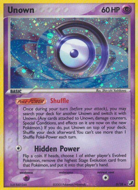 Unown (D) Pokemon card from Unseen Forces