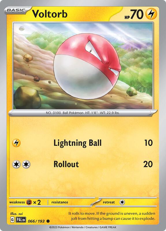 Voltorb Pokemon card from SV02: Paldea Evolved