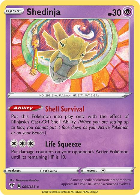 Shedinja Pokemon card from SWSH04: Vivid Voltage