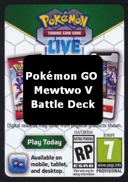 Live Code Card (Mewtwo V Battle Deck) (PGO) Pokémon GO
