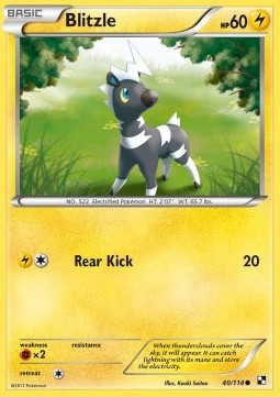 Blitzle Pokemon card from Black White