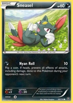 Sneasel Pokemon card from Steam Siege