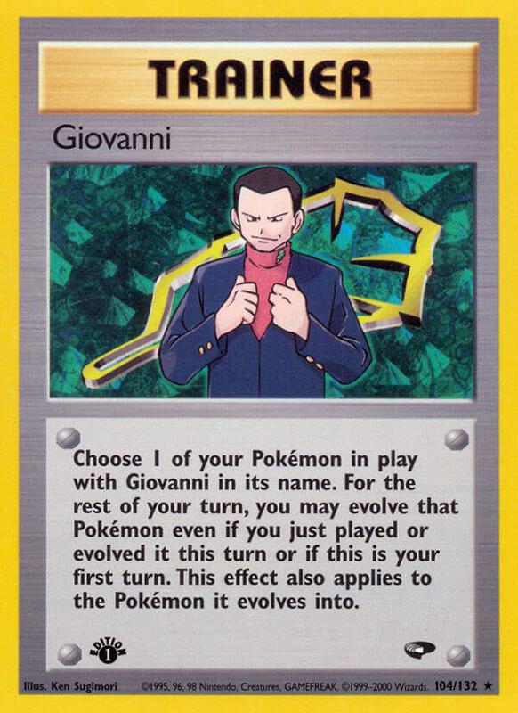 Giovanni (104) Pokemon card from Gym Challenge