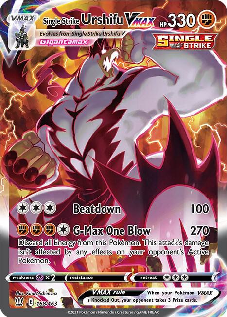Single Strike Urshifu VMAX (Alternate Art Secret) Pokemon card from SWSH05: Battle
