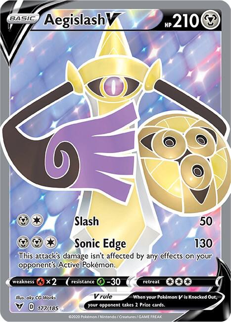 Aegislash V (Full Art) Pokemon card from SWSH04: Vivid