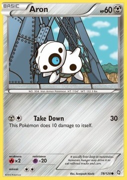 Aron Pokemon card from Dragons Exalted