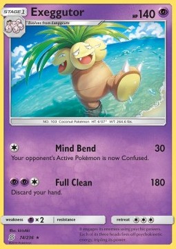 Exeggutor Pokemon card from Unified Minds