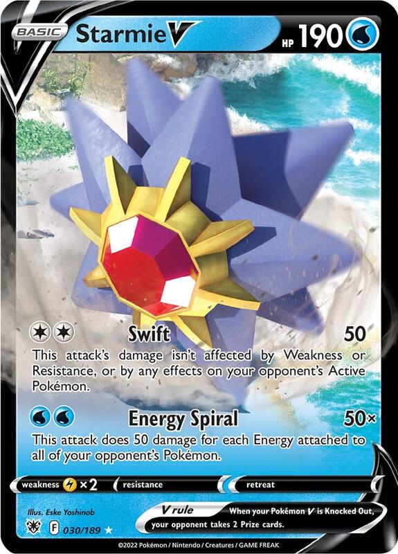 Starmie V Pokemon card from SWSH10: Astral Radiance