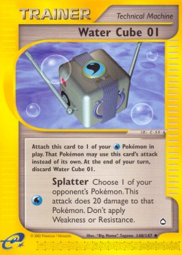 Water Cube 01 Pokemon card from Aquapolis