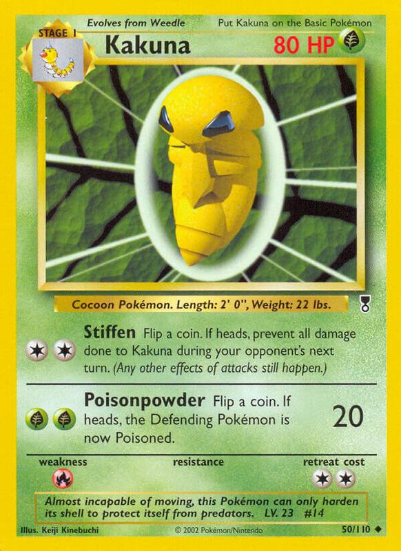Kakuna Pokemon card from Legendary Collection