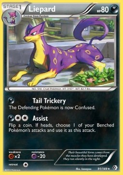 Liepard Pokemon card from Boundaries Crossed