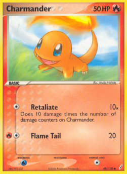 Charmander Pokemon card from EX Crystal Guardians