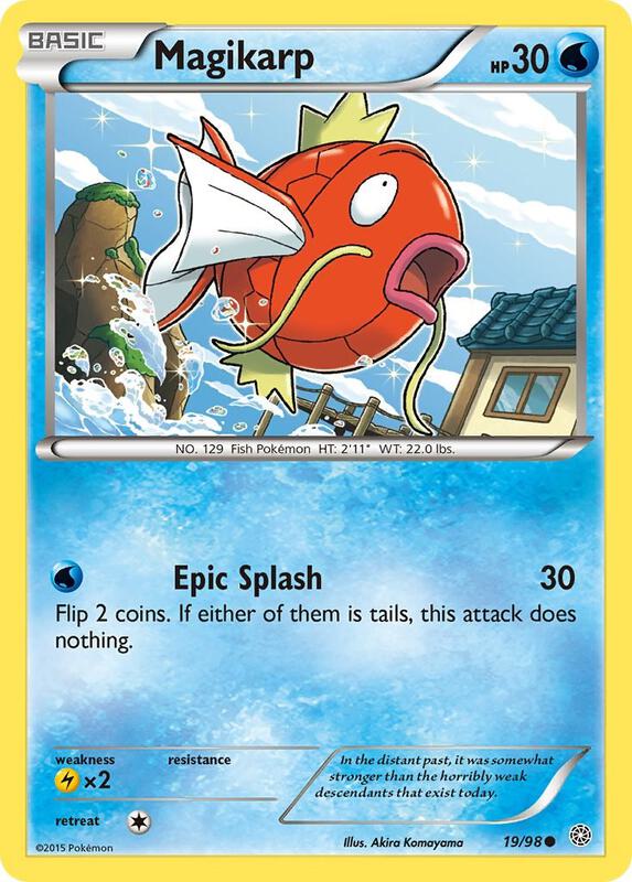 Magikarp Pokemon card from XY - Ancient Origins