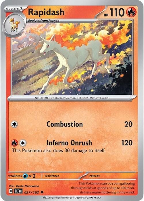 Rapidash Pokemon card from SV05: Temporal Forces