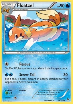 Floatzel (Holo) Pokemon card from Flashfire