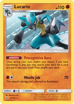Lucario Pokemon card from Deck Exclusives