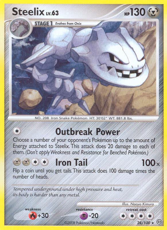 Steelix Pokemon card from Stormfront