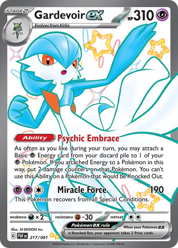 Gardevoir ex Pokemon card from SV: Paldean Fates