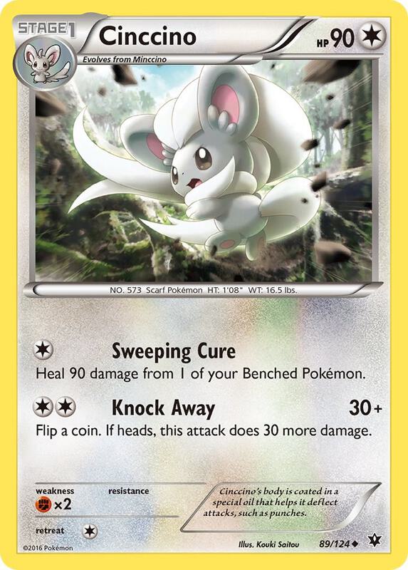 Cinccino (89) Pokemon card from XY - Fates Collide