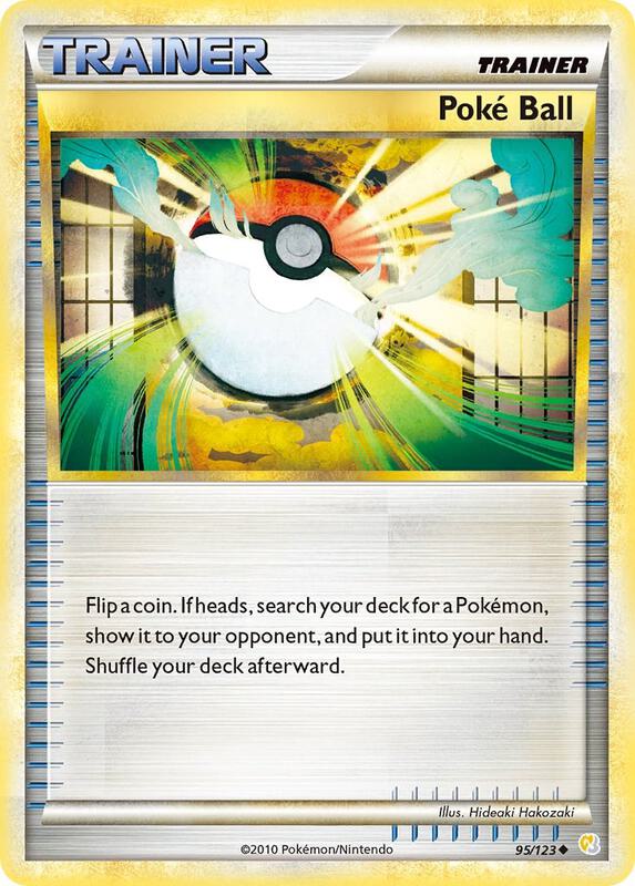 Poke Ball Pokemon card from HeartGold SoulSilver