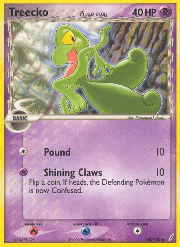 Treecko (Delta Species) Pokemon card from Crystal Guardians