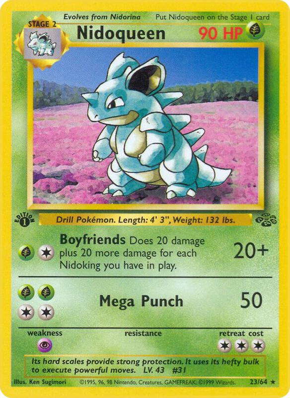 Nidoqueen (23) Pokemon card from Jungle