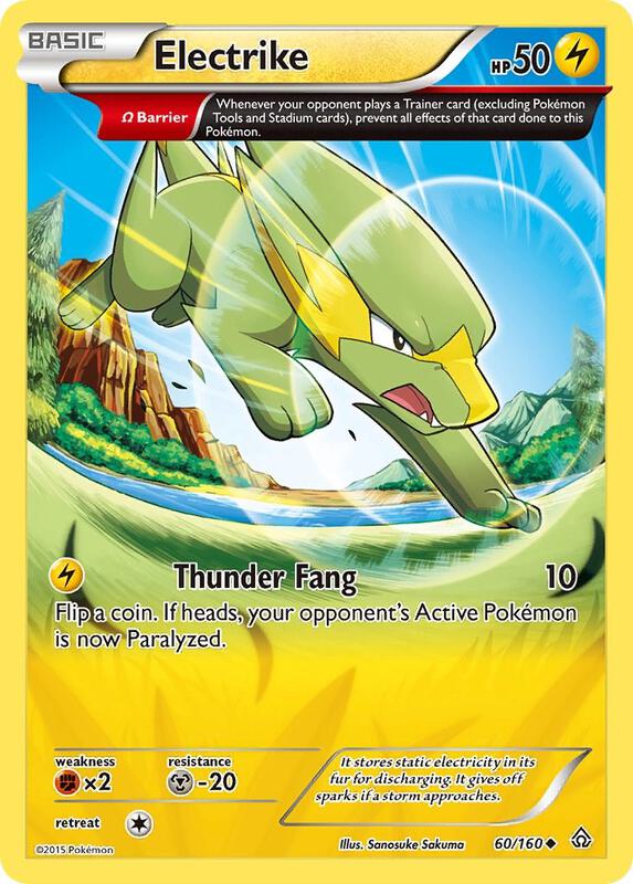 Electrike (Omega) Pokemon card from XY - Primal Clash