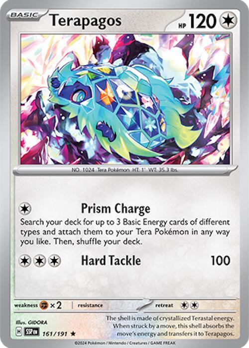 Terapagos Pokemon card from SV08: Surging Sparks