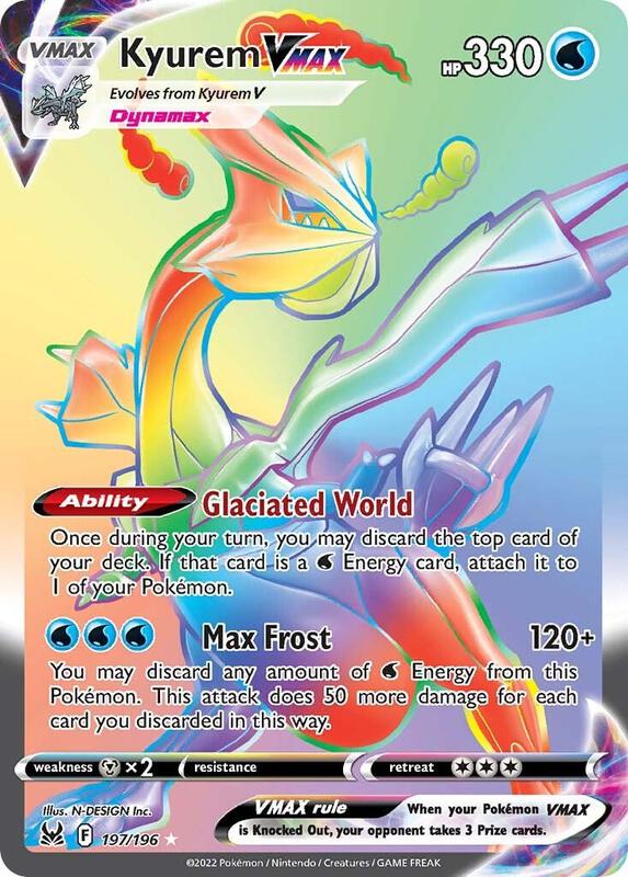 Kyurem VMAX (Secret) Pokemon card from SWSH11: Lost