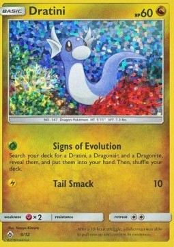 Dratini Pokemon card from McDonald s Collection 2018 2