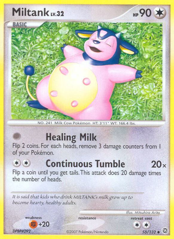 Miltank Pokemon card from Secret Wonders