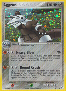 Aggron Pokemon card from EX Legend Maker