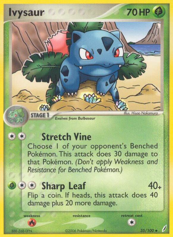 Ivysaur Pokemon card from Crystal Guardians