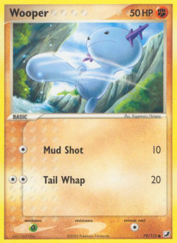Wooper Pokemon card from EX Unseen Forces